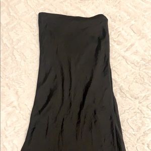 Long Black Slip Skirt